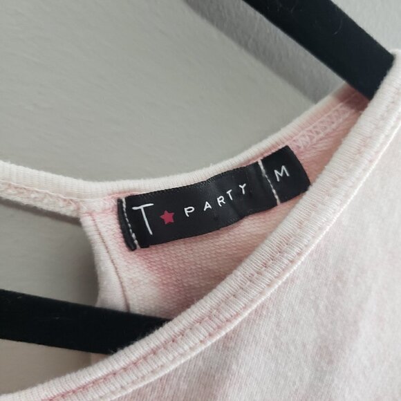 T Party Long Sleeve Open Back Shirt Pink Tie Dye M - Picture 5 of 8